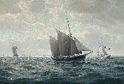 Christian-Bernard Rode Marine med sejlskibe Spain oil painting artist